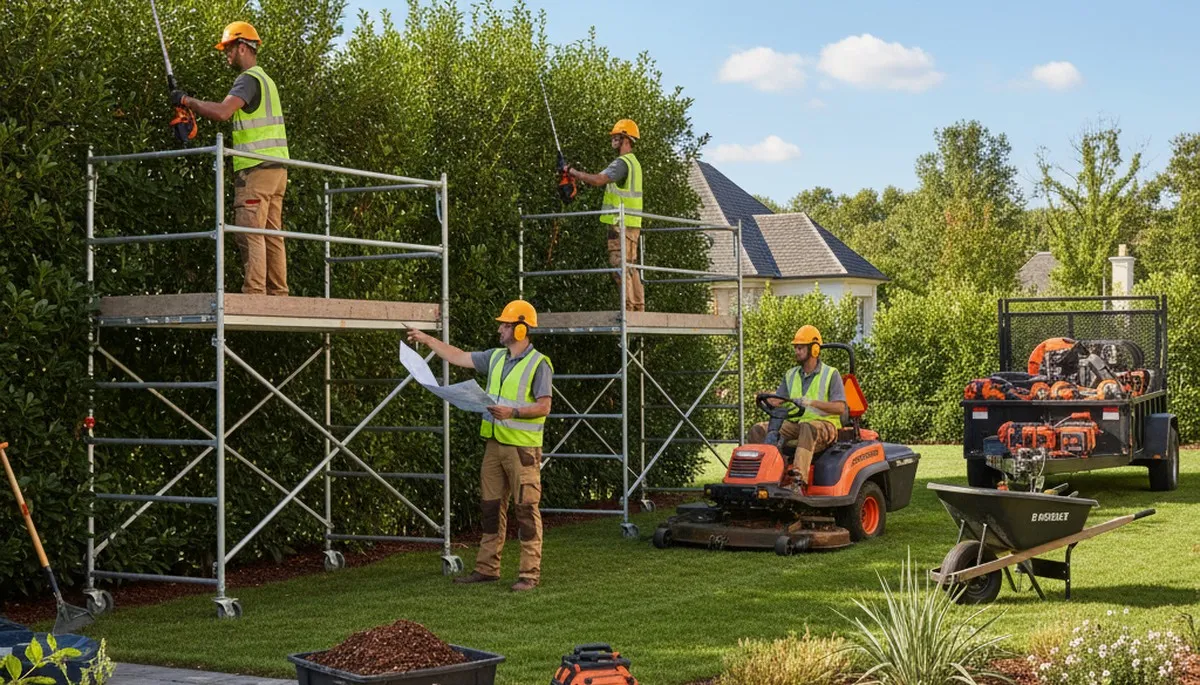 Aurora, CO tree service crew providing landscaping and tree care for residential properties