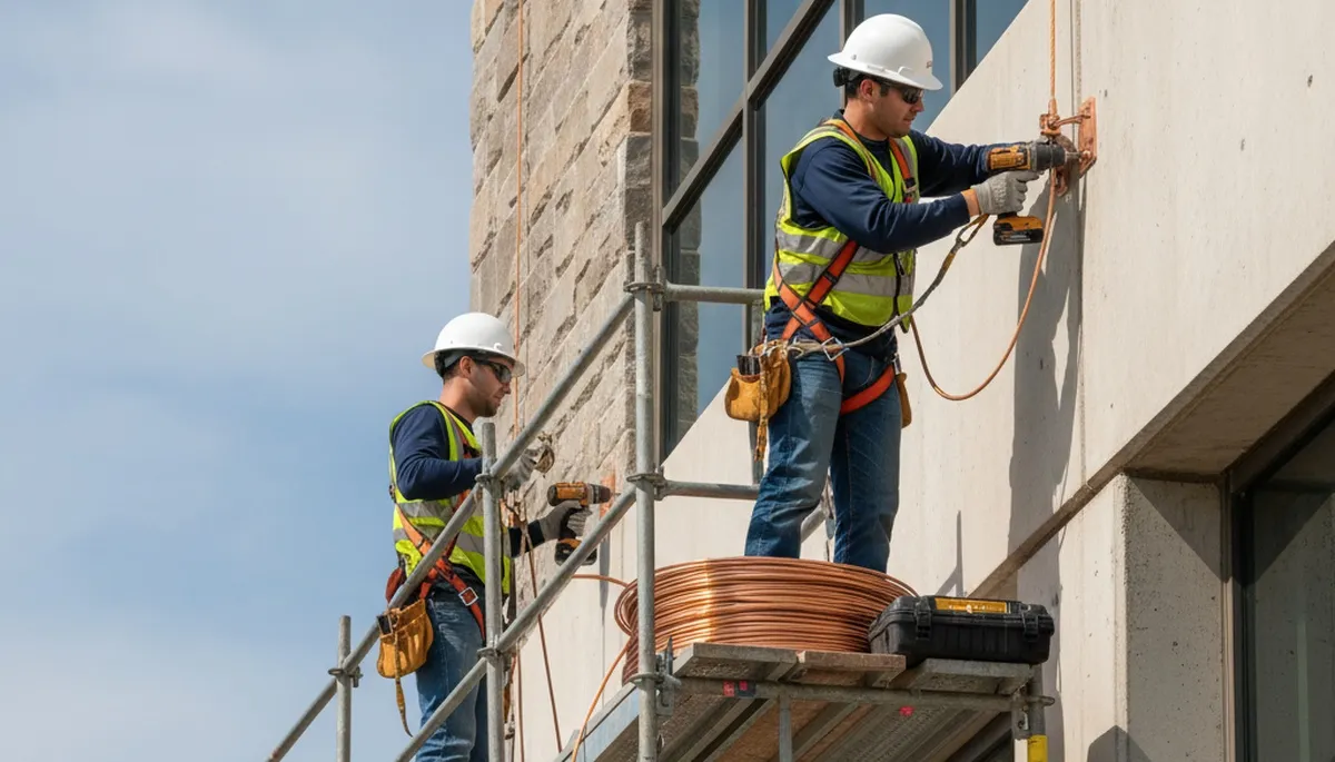 Aurora, CO arborist installs tree lightning protection for safer trees during Colorado storms